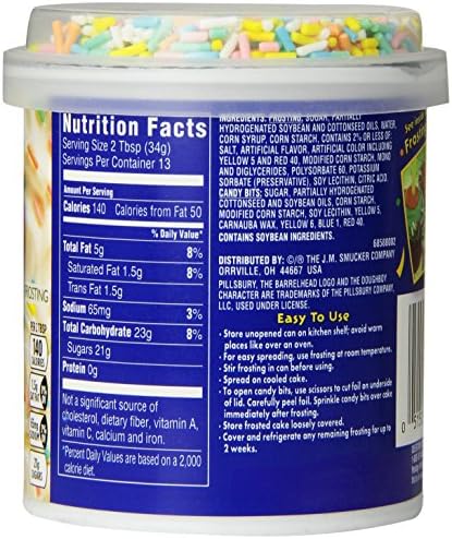 Pillsbury Funfetti Frosting, Vanilla, 15.6 oz