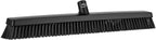 Vikan 31959 24" Heavy-Duty Push Broom, Soft/Stiff, Black