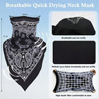 Bandana Neck Gaiter Balaclava Face Scarf Mask Quick-Dry Half Masks for Women Men UV Sun Protection