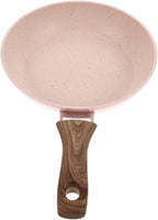 Mini Skillet Pan with Wood Handle - 6.5" Nonstick Skillet for Fried Eggs and Pancakes - Induction Compatible Frying Saucepan for Breakfast, Baby Food Cooking