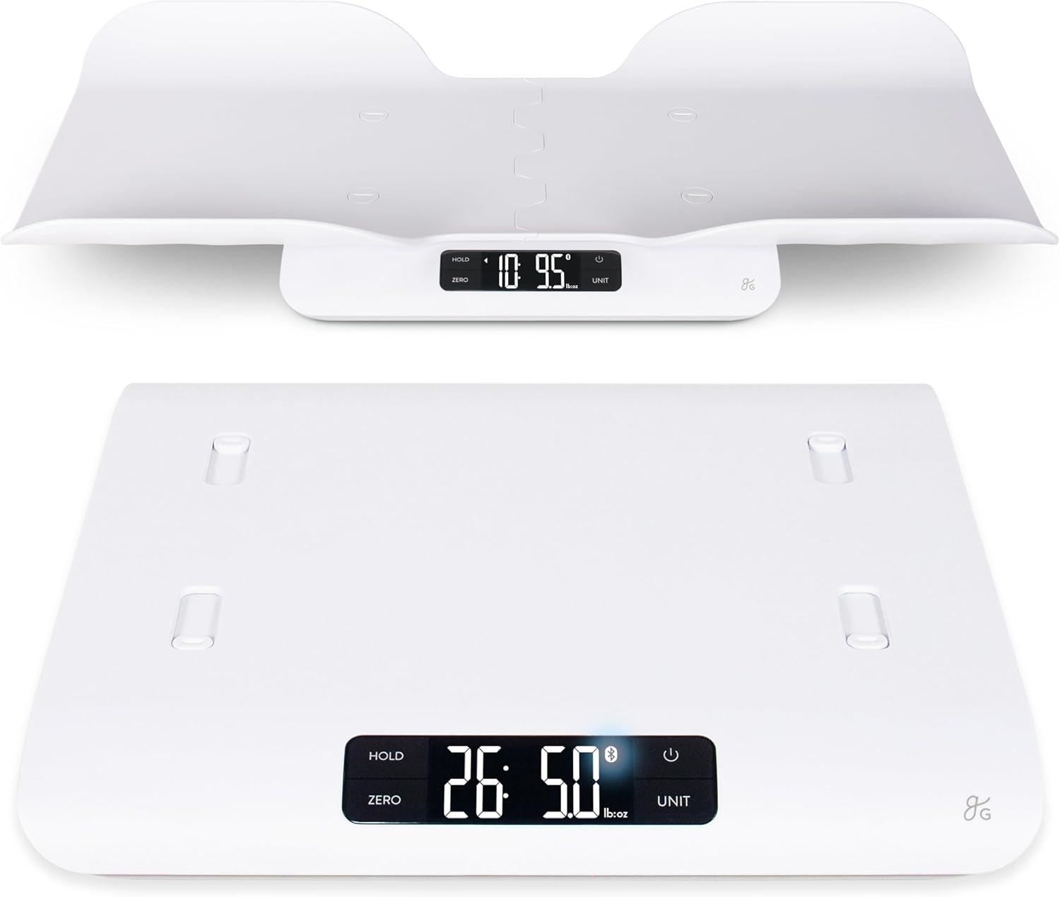 Greater Goods Smart Baby Scale – Bluetooth Digital Infant Scale for Newborns & Toddlers, Automatically Track Growth in gG Baby App, Accurate Even with Movement, 0.1 oz Precision Sensor, 66 lb Capacity