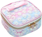 Exceart Sanitary Napkins Bag Sanitary Pouch Organizer Holder Embroidery Storage Bag for Outdoor Travel (Gradient Pink)