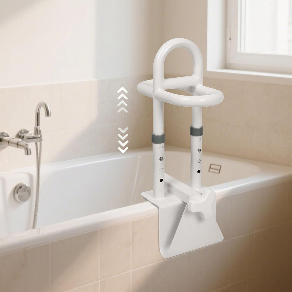 YEEGO DIRECT Bathtub Safety Rail, Height Adjustable Shower Bathtub Grab Bars for Seniors, Innovative Triple Grip Bathtub Handles for Seniors, Waterproof Frame, 300 LBS Weight