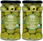 DIVINA Organic Castelvetrano Pitted Olives, 10.6 oz (2-Pack)