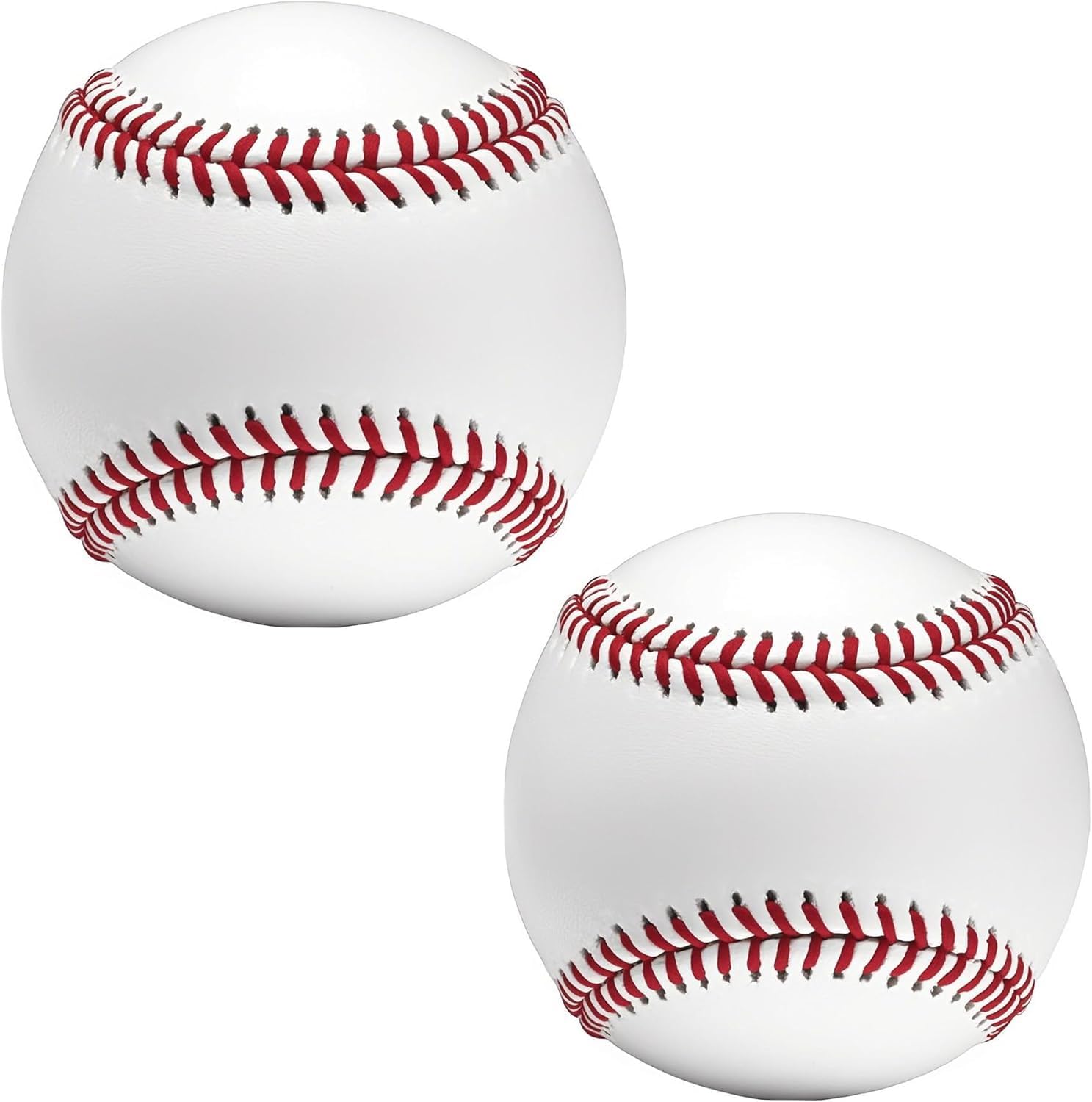 Blank Baseballs 2 Pack, Solid Cork Core, 9 Inch, Unmarked for League Play, Pitching, Hitting, Batting, Fielding, Autograph, Gifts