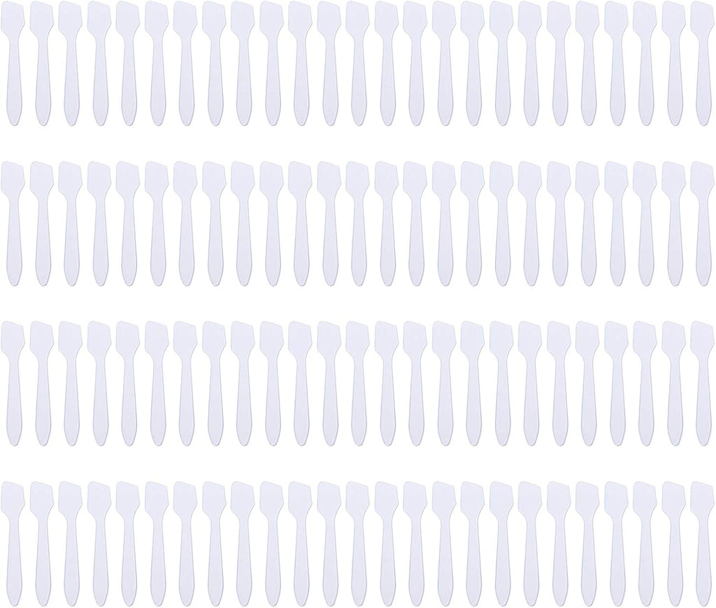 Reusable Mini Make-up Spatulas, 100 pieces,Transparent.