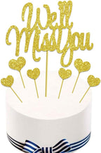 We’ll Miss You Cake Topper for Retirement,Graduation,Going Away Party Cake Decorations Supply