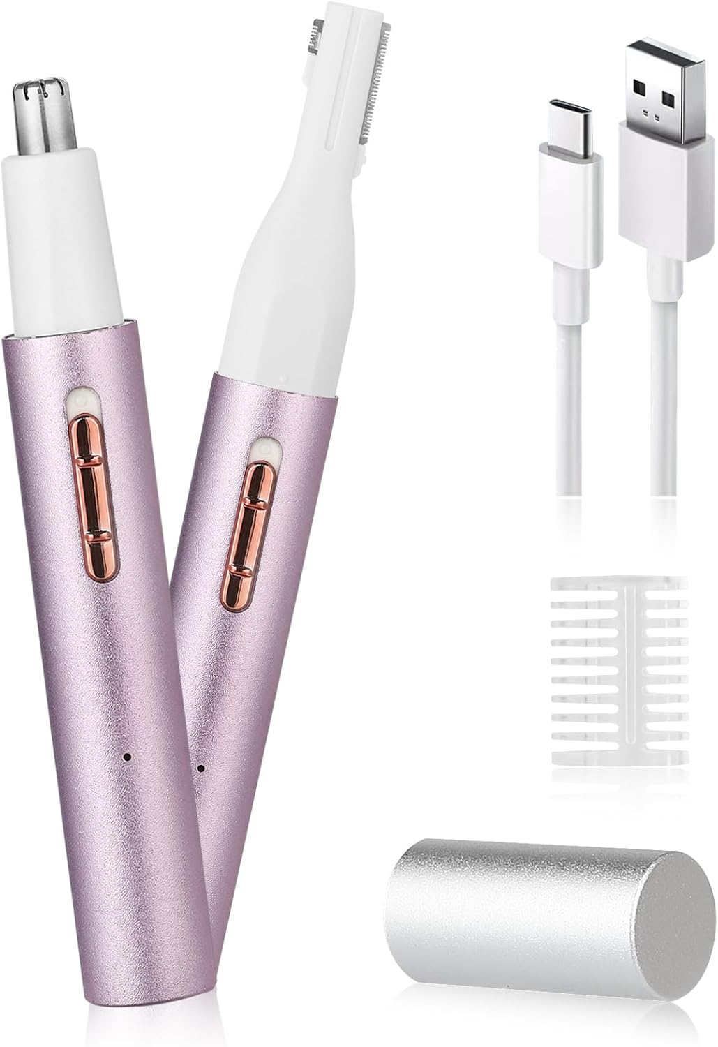 2026 Rechargeable Nose and Ear Hair Trimmer for Women Men – Painless Facial and Eyebrow Hair Remover, Dual-Edge Blades, IPX7 Waterproof, Compact and Portable Electric Clipper