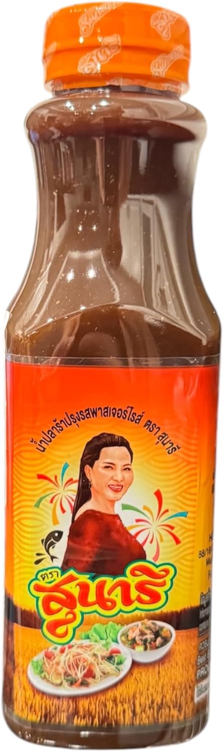 AquaNation Listing For Sunaree Thai Fermented Fish Sauce Nam Pla Ra – Authentic Papaya Salad Dressing, Traditional Umami-Rich Seasoning for Thai & Lao Cuisine, Perfect for Som Tum, Curries & Stir-Fries, 350ml Bottle (1)