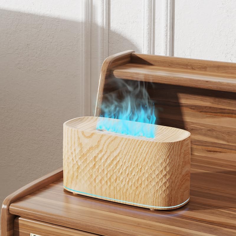 ‌Flame Aroma Humidifier with 7 Colors - Essential Oil Humidifier, Noiseless, Auto Shut Off, 160mL Capacity