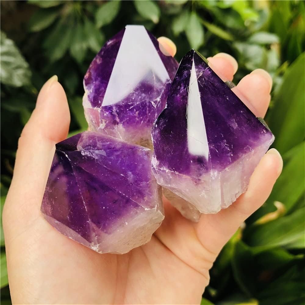 Meditation Home 140-180g Brazil Natural Ametrine Quartz Crystal Point Wand Single Terminated Reiki Natural Stones and Minerals (Size : 3pc)