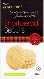 Lovemore Free From Shortbread Biscuits (200g) - Pack of 6