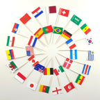JBCD 2022 World Cup Toothpick Flag Mini Small World Cup Top 32 Soccer Cupcake Topper Flags, 96 pcs