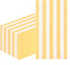HEIPINIUYE 50 Pieces 3-ply Striped Paper Napkins Yellow and White Guest Towels Disposable Hand Towels for Bathroom Wedding Birthday Baby Shower Dinner Napkins Disposable