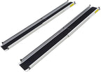 3' to 5' Portable Wheelchair Ramps, Telescoping, 600 lbs Cap, Silver Spring