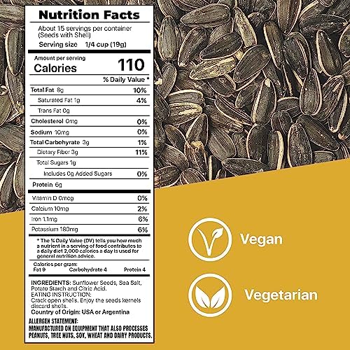 MIXED NUTS Roasted Sunflower Seeds by Premium Orchard - Original Lightly Salted Sunflower Seed In-Shell with Sea Salt Non GMO Gluten Free Snack Vegan KETO Friendly Snacks Low Carb Snack - 3 Bags
