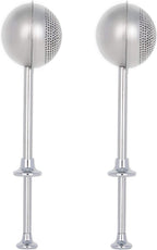 HULISEN Set of 2 Flour Duster for Baking, Powdered Sugar Shaker Duster, 18/8 Stainless Steel Pick Up and Dust Flour Sifter with Spring-operated Handle for Easy One-handed Operation