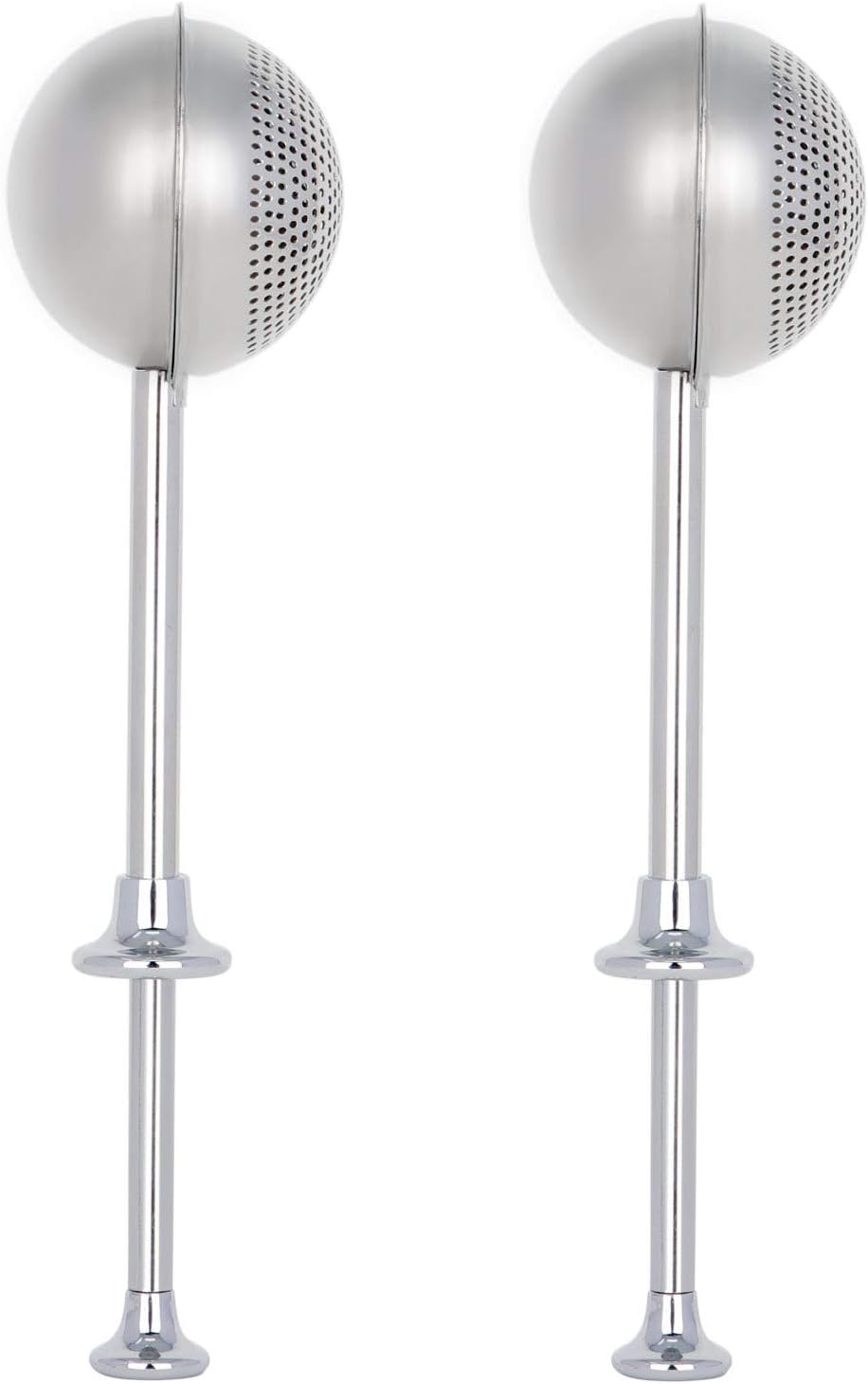 HULISEN Set of 2 Flour Duster for Baking, Powdered Sugar Shaker Duster, 18/8 Stainless Steel Pick Up and Dust Flour Sifter with Spring-operated Handle for Easy One-handed Operation