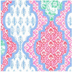 Caspari Provencale Cotton Pink Multi Cocktail Napkins - 20 Cocktail Napkins per Package