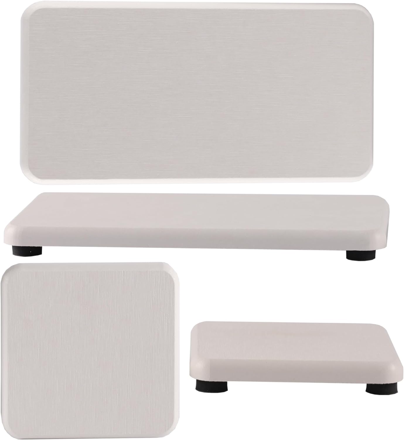 NiuYichee Set of 4 Water Absorbent Diatomite Coasters, Diatomaceous Earth Kitchen Soap Dish, Bathroom Trays, Water Absorbing Stone Used for Hand Soaps & Plants & Toiletries in The Modern Home