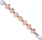 Amazing Gemstone Crystal Chakra Wand Healing Crystal Wands Witchcraft - Rose Quartz Tumbled Crystal Wand for Meditation, Witchcraft, Healing, Yoga, Magic and More - Crystals and Healing Stones Gift