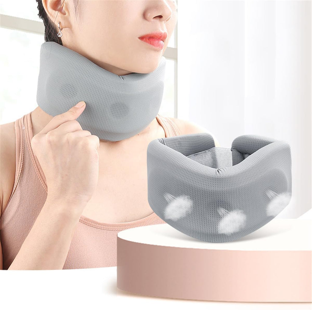 Neck Brace for Neck Pain and Support - Soft Foam Neck Brace Cervical Collar for Sleeping Breathable Neck Support Brace Wraps Keep Vertebrae Stable and Aligned for Women & Men, 1 Pcs, Gray
