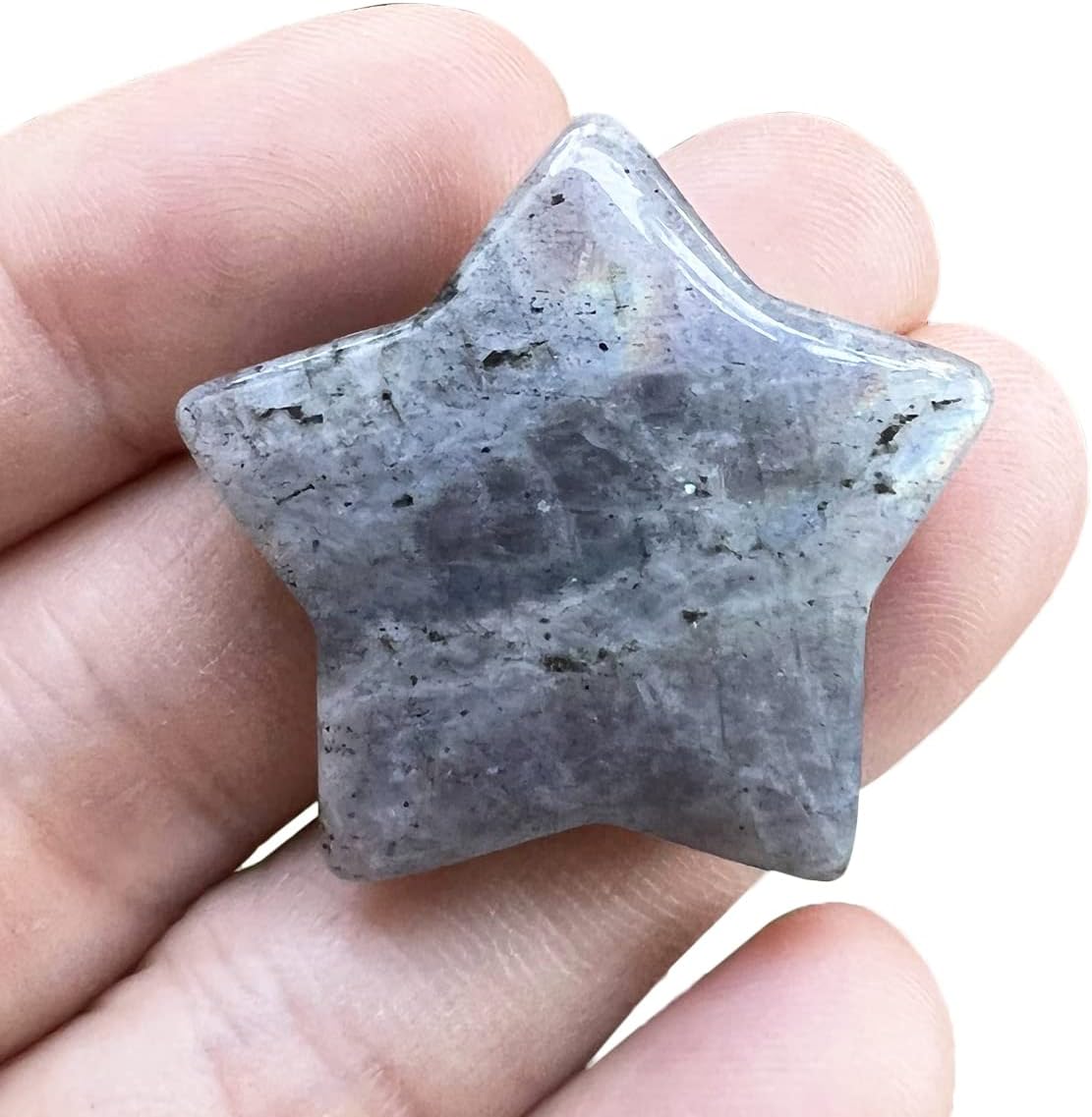Fekuar Moonstone Crystal Star Chakra Stones for Reiki Healing Yoga Balance Meditation Polished Mini Pocket Palm Stone 1 Inch (30mm)