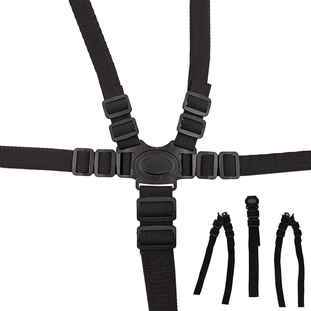 5 Point Seat Belt Safety Strap Belt for Stroller Pushchair Pram Buggy Safe Protection, Adjustable High Chair Baby Straps, Safety Strap Belt