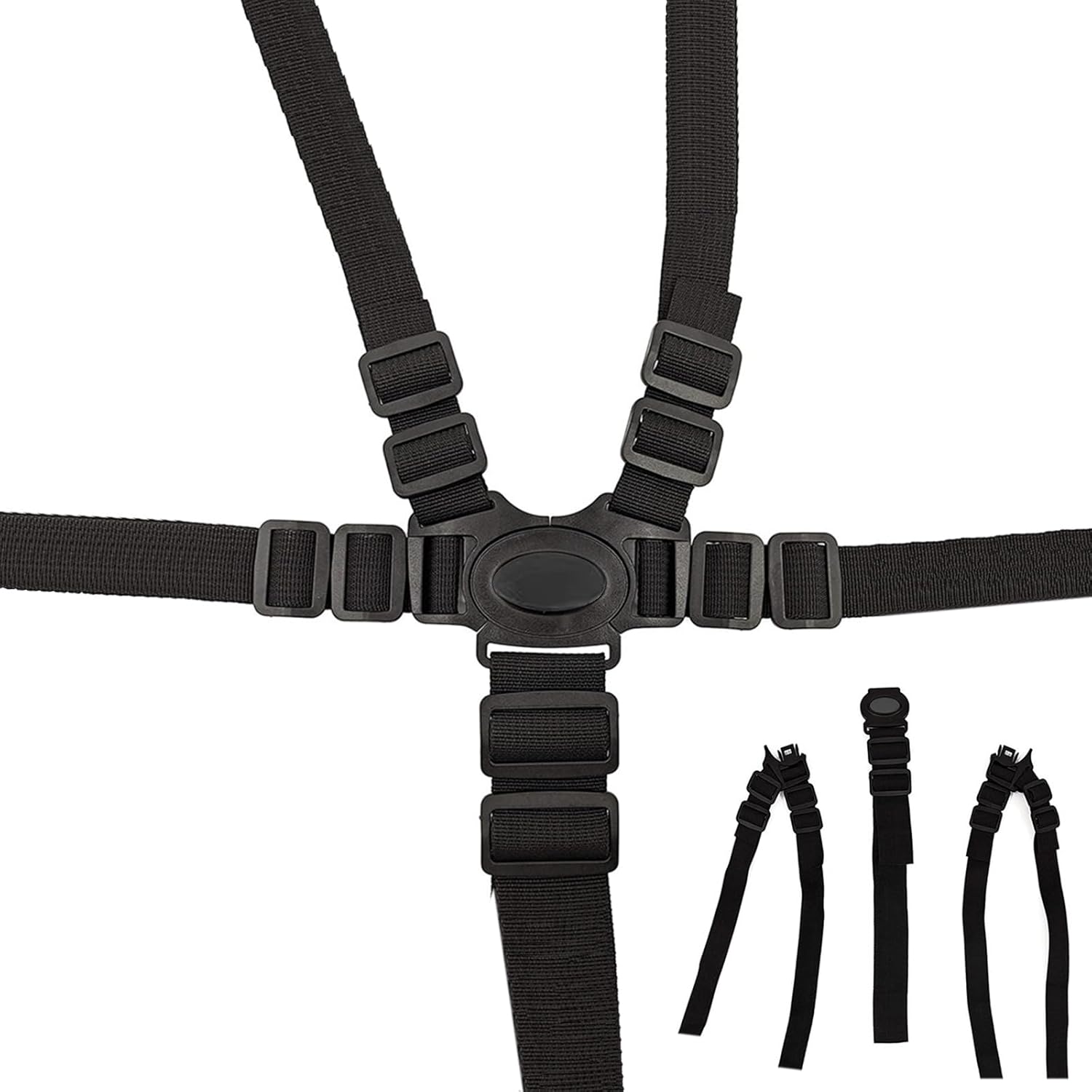 5 Point Seat Belt Safety Strap Belt for Stroller Pushchair Pram Buggy Safe Protection, Adjustable High Chair Baby Straps, Safety Strap Belt