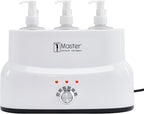 Master Massage 3-Bottles Massage Oil, Lotion, Cream Warmer Heater with Empty Bottles- Massage Cream Heating Device- Salon SPA Massage Body Therapy, White