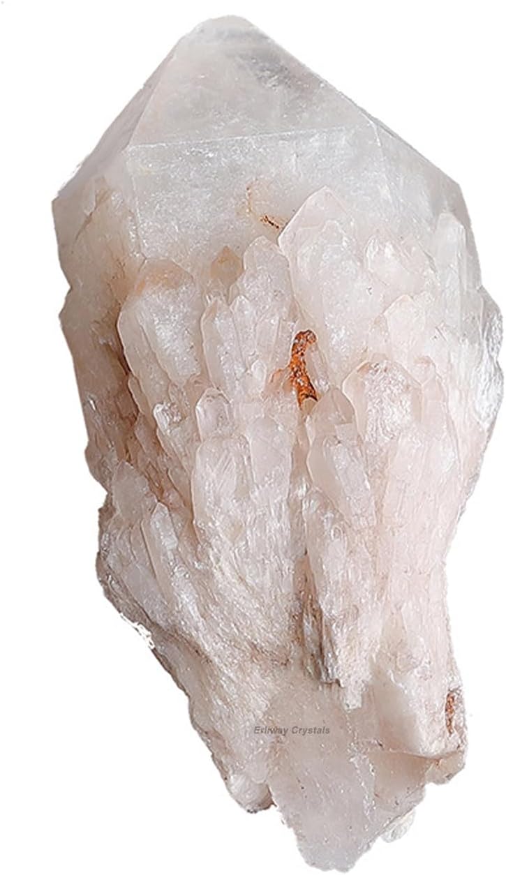 Erliway 1 Pcs Natural Clear Pineapple Quartz Crystal Cluster, 1.6" Raw White Quartz Crystal Cluster, Rough Stone Mineral Specimen for Display Home Decor Rockhound Gift
