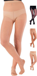 Made in USA - Plus Size Sheer Compression Pantyhose for Women 20-30mmHg - Womens High Waist Compression Tights for Arthritis, Leg Pain, Edema, Embolism - Nude, 3X-Large - A207NU6