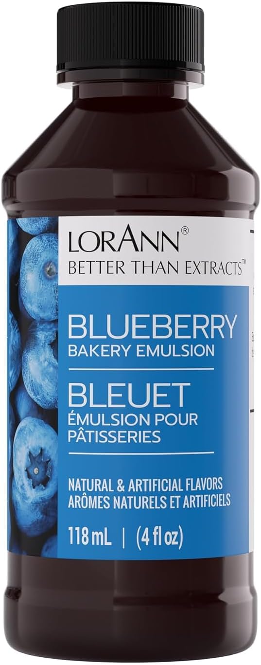 Lorann Oils Blueberry Bakery Emulsion: Realistic Blueberry Flavor, Perfect for Elevating Berry Notes in Baked Goods, Gluten-Free, Keto-Friendly, Blueberry Extract Substitute Essential for Your Kitchen