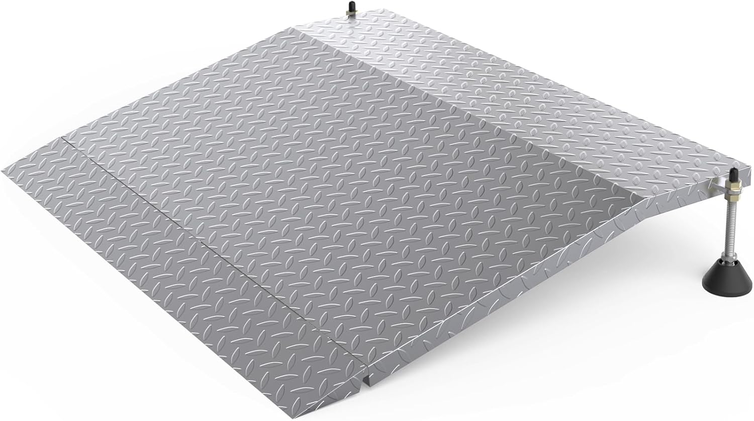 YEEZOO Door Threshold ramp with Adjustable Height for 3.0“ to 6.0" Height Rise, Doorway ramp Threshold for wheelchairs/carts/Walker/Scooter (25.6L*39.4" W, Alloy Iron, 38LBs)