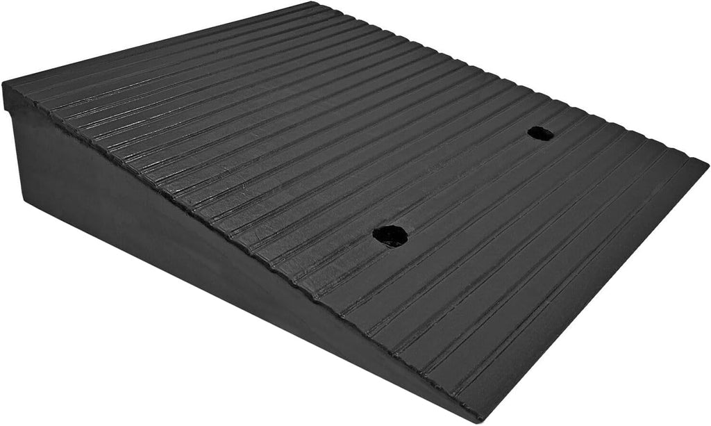 Electriduct 8" Mountable Rubber Threshold Ramp. Outdoor Curb Ramp for Cars, Bikes. Pair Needed for Wheelchair