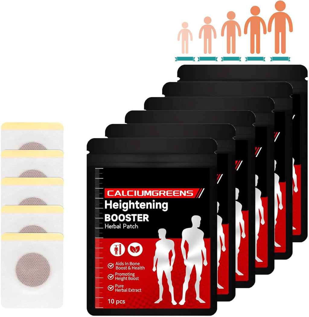 Generic Herbal Height Increasing Foot Patch, CalciumGreens Heightening Booster Herbal Patch, Herbal Calcium Support Patch, Bone Health & Height Enhancer (6 Pack)