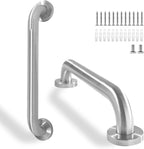 Shower Grab Bar, 2 Pack 16 Inch Brushed Nickel Bathroom Safety Bar, 1.25" Diameter 304 Stainless Steel Grab Bars for Bathtubs and Showers, Handicap Shower Grab Bar for Seniors Elderly