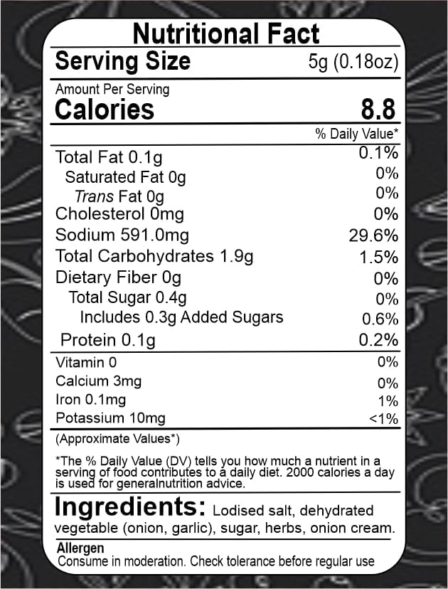 EDZZEL Indian Sour Cream Onion Seasoning Powder 100 GRAM Box (Set Of 1)