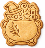 Cauldron Salem Witch Cookie Cutter & Stamp, Fondant & Clay - 4x3.5