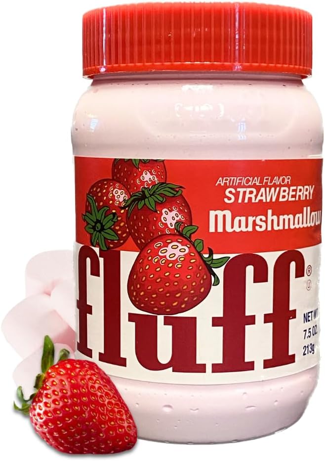 Fluff Marshmallow Spread, Delicious Strawberry Flavor, 7.5oz (Pack of 4)
