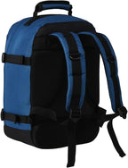 Cabin Max Metz Stowaway 20L Travel Bag 16x10x8inch (40x25x20cm) - Mini Backpack/Weekender Bag Ideal Underseat Carry on Luggage (Navajo Blue)