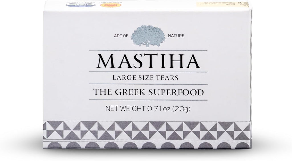 Chios Mastiha Natural Resin 20g – Large Tears | 100% Pure Chios Mastic Gum | PDO Certified | Natural Hard Chewing Gum | Sugar-Free, Gluten-Free, Vegan