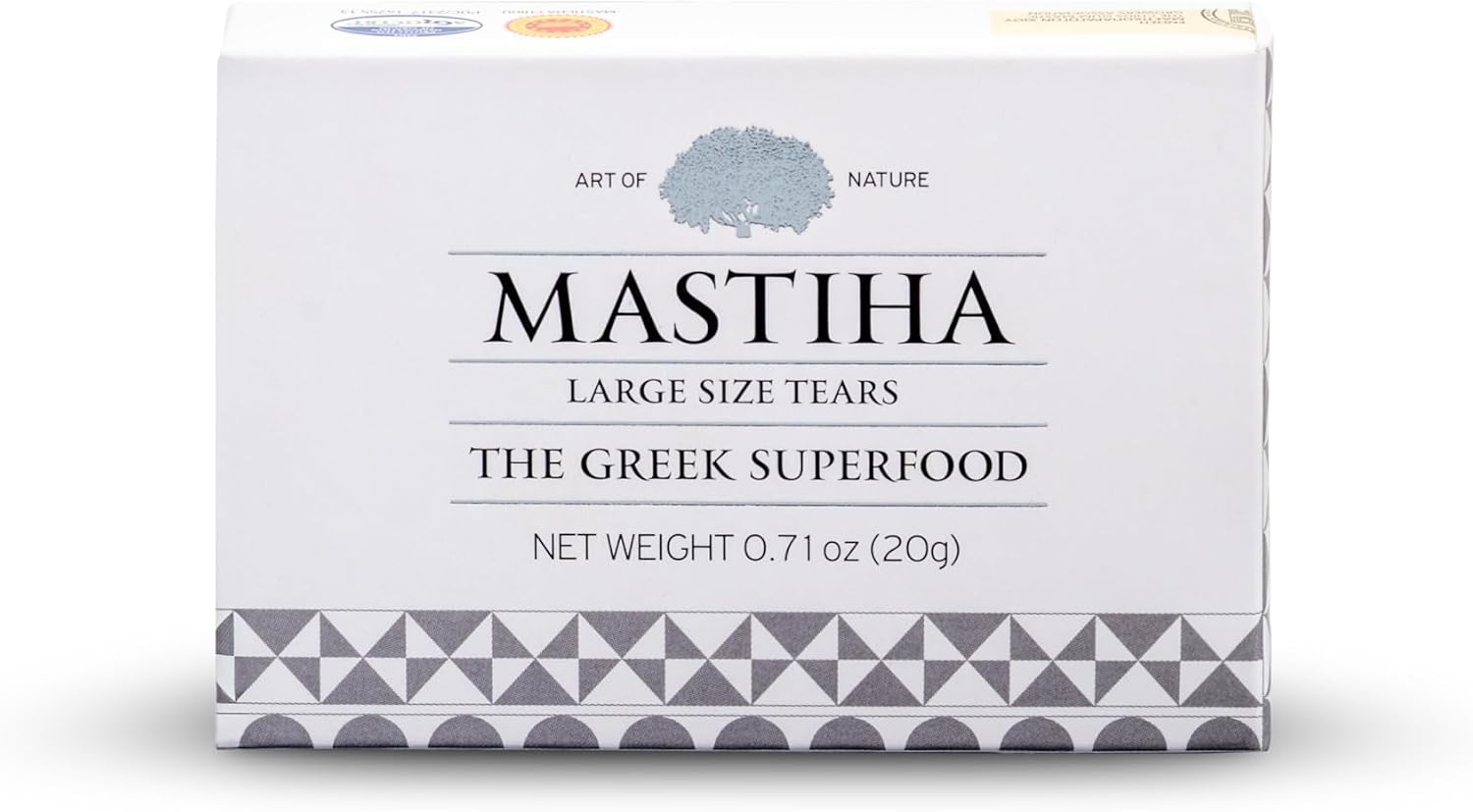 Chios Mastiha Natural Resin 20g – Large Tears | 100% Pure Chios Mastic Gum | PDO Certified | Natural Hard Chewing Gum | Sugar-Free, Gluten-Free, Vegan
