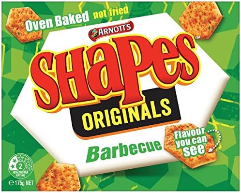Australian Arnott's Shapes Crackers Barbecue BBQ 175gram