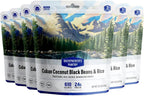 Backpacker's Pantry Cuban Coconut Rice & Black Beans, 2 Servings Per Pouch (6 Count), Freeze Dried Food, 14 Grams of Protein, Vegan, Gluten Free