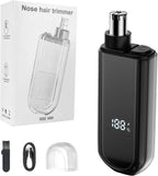 2026 Professional Ear and Nose Hair Trimmer, IPX7 Waterproof USB Rechargeable for Men & Women - Painless Quiet Electric Trimmer, Travel-Friendly, Easy to Clean Dual Edge Blades (Black)