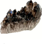 Natural Crystal Smoky Quartz Cluster, Raw Crystal Stone, Irregular Raw Smoky Quartz Stones,Natural Healing Crystal Cluster for Home Decoration Specimen,300~400g