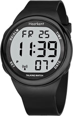 Atomic Talking Watch Sets Itself for Visually impaired or Seniors LCD Big Number Easy-to-Read Talking Watch for Elderly