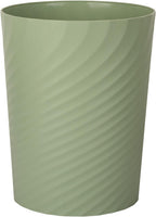 UUJOLY Plastic Small Trash Can Wastebasket, Garbage Container Basket for Bathrooms, Laundry Room, Kitchens, Offices, Kids Rooms, Dorms, 3.5 Gallon, Mint Green
