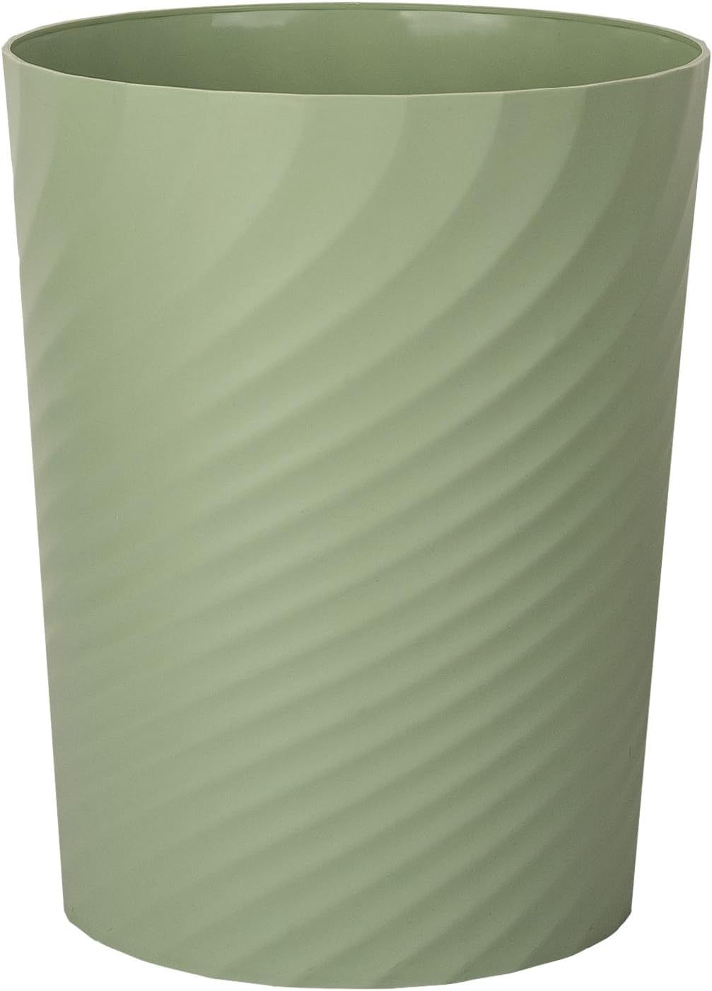 UUJOLY Plastic Small Trash Can Wastebasket, Garbage Container Basket for Bathrooms, Laundry Room, Kitchens, Offices, Kids Rooms, Dorms, 3.5 Gallon, Mint Green